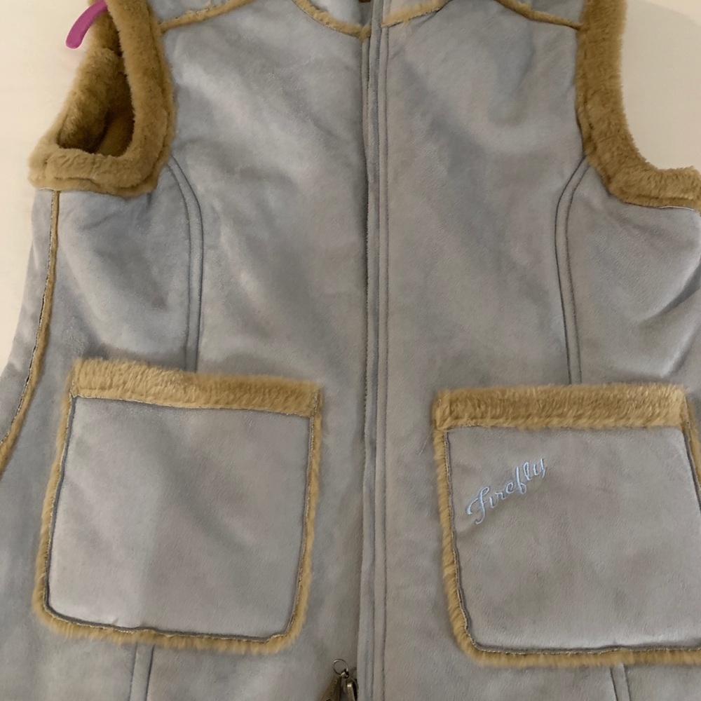 Firefly suede/ shearling vest sz M